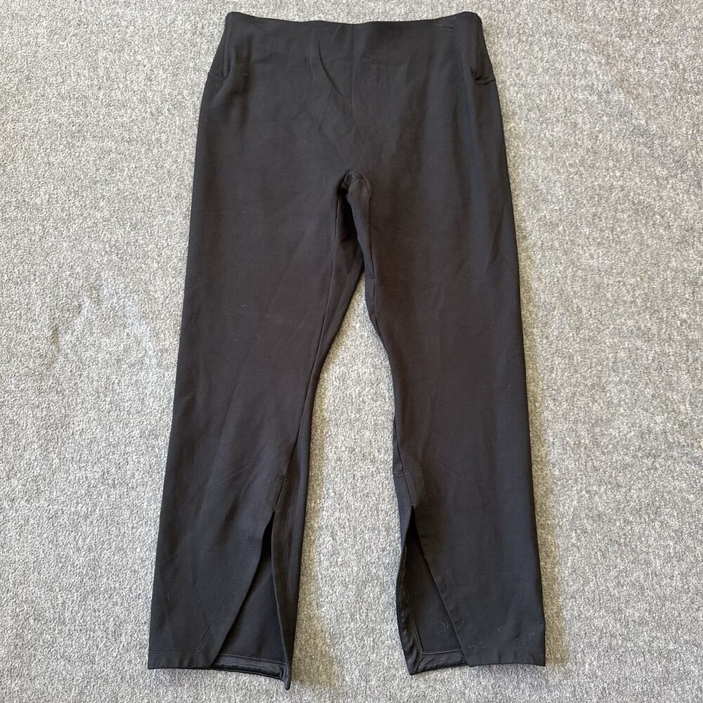 Spanx Perfect Front Slit Skinny Pants Women Sz 2X 20584R Black Smoothing Stretch - Picture 2 of 10
